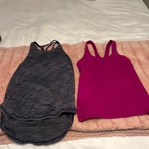 Two Size 2 Lululemon tank tops